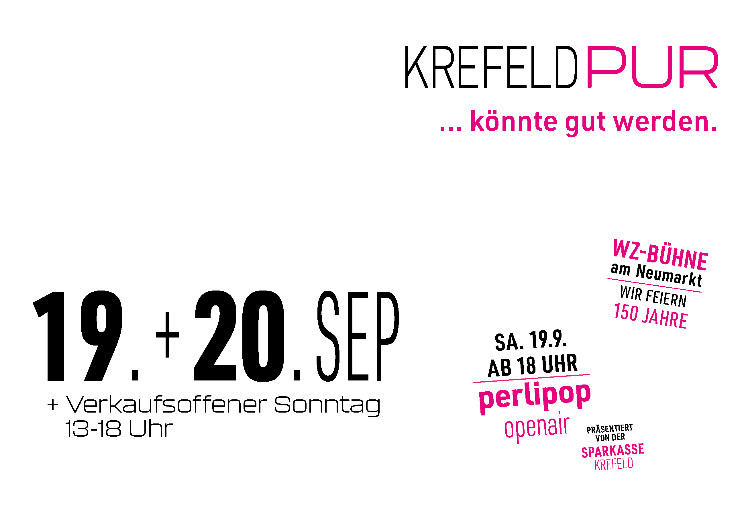 Krefeld PUR 2026 &ndash; 19. + 20. September, Krefelder Innenstadt